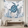 thumbnail image 5 of Coastal Sea Turtle Small Tapestry for Bedroom Wall Hanging Tapestry, Ocean Beach Summer Coral Starfish Ceiling Backdrop Tapestries Poster Blanket Wall Decor for Teens Room Living Room Dorm 23" x 28", 5 of 8