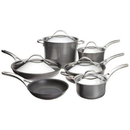 - Anolon Nouvelle Copper 11 Piece Nonstick Cookware Set in Dark Gray