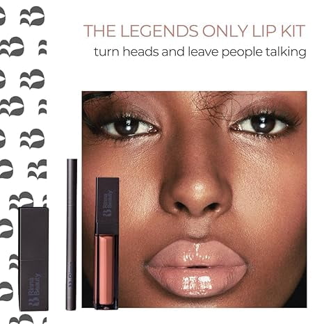 Rinna Beauty Icon Lip Kit Legends Only – Nude Peach Lipstick, Gloss & Liner Set