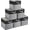 Black Grey, variant on 13x15x13 Storage Cube Bins, Heavy Duty Foldable Fabric Storage Bins with Handles and Metal Frame, 6 Pack Large Closet Organizer Bins for Clothes, Socks, Towels, White Purple