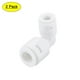 thumbnail image 1 of Uxcell Conectores de codo tipo L de 1/4" a 3/8" Conector rápido Blanco 2 Paquete, 1 of 5