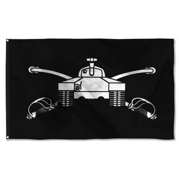 Cayyon Armor Branch Black And White Flag 3x5Feet Military Banner with 2 Brass Grommets