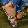 thumbnail image 7 of Sandals & Flip-Flops Reduced Price ! RYDCOT Shower Sandals,Pillow Slippers,Popular New Low Heel Flat Sandals Spring/Summer Women's Graffiti Candy Colors Fashion Shoes Slippers Multicolor 6.5(38), 7 of 7