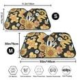 thumbnail image 3 of Picia Mushrooms Honeycomb Curved Windshield Sunshade Accordion Folding Style Auto Shade for Car Truck SUV Van Blocks UV Ray Sun Visor Protector -, 3 of 7