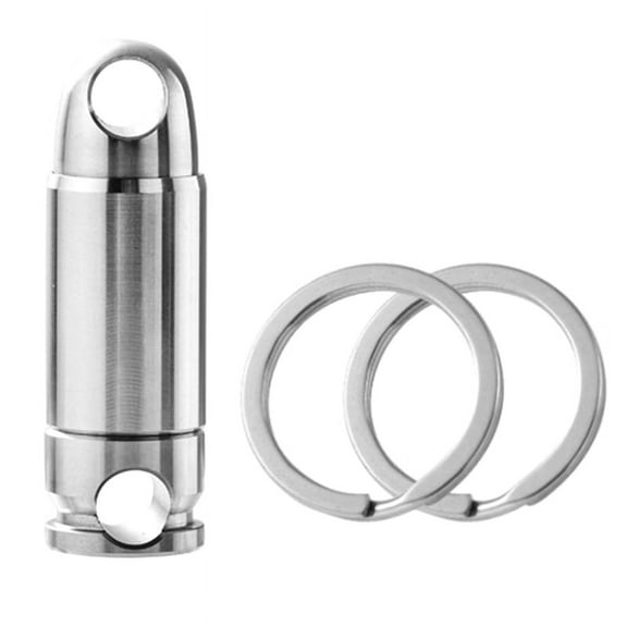 Titanium Alloy Keychain Spring Lock Car Mini Universal Rotating Ring Buckle-Primary Color