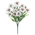 thumbnail image 1 of Ramo de flores artificiales tricolores violetas y pensamientos para decoración de patio en Pascua, 1 of 4