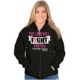 thumbnail image 4 of Breast Cancer Lord Will Fight For You Womens Plus Size Graphic Zipper Hoodie Brisco Brands 3X, 4 of 5