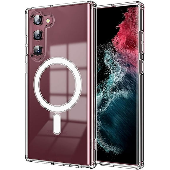 for Galaxy S23 Case Clear,[Compatible with Magsafe],[10 FT Military Grade Drop Protection][Anti Yellowing] Slim Soft TPU Luxury Protective Phone Case for Galaxy S23-Clear 14-sam s23-01