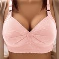 thumbnail image 2 of Wutalume Bras for Women Full Bust Thin - Wirefree Lightweight Bra, Side-Smoothing Anti-Sagging Bra for Mature Women and Daily,Pink XL, 2 of 3