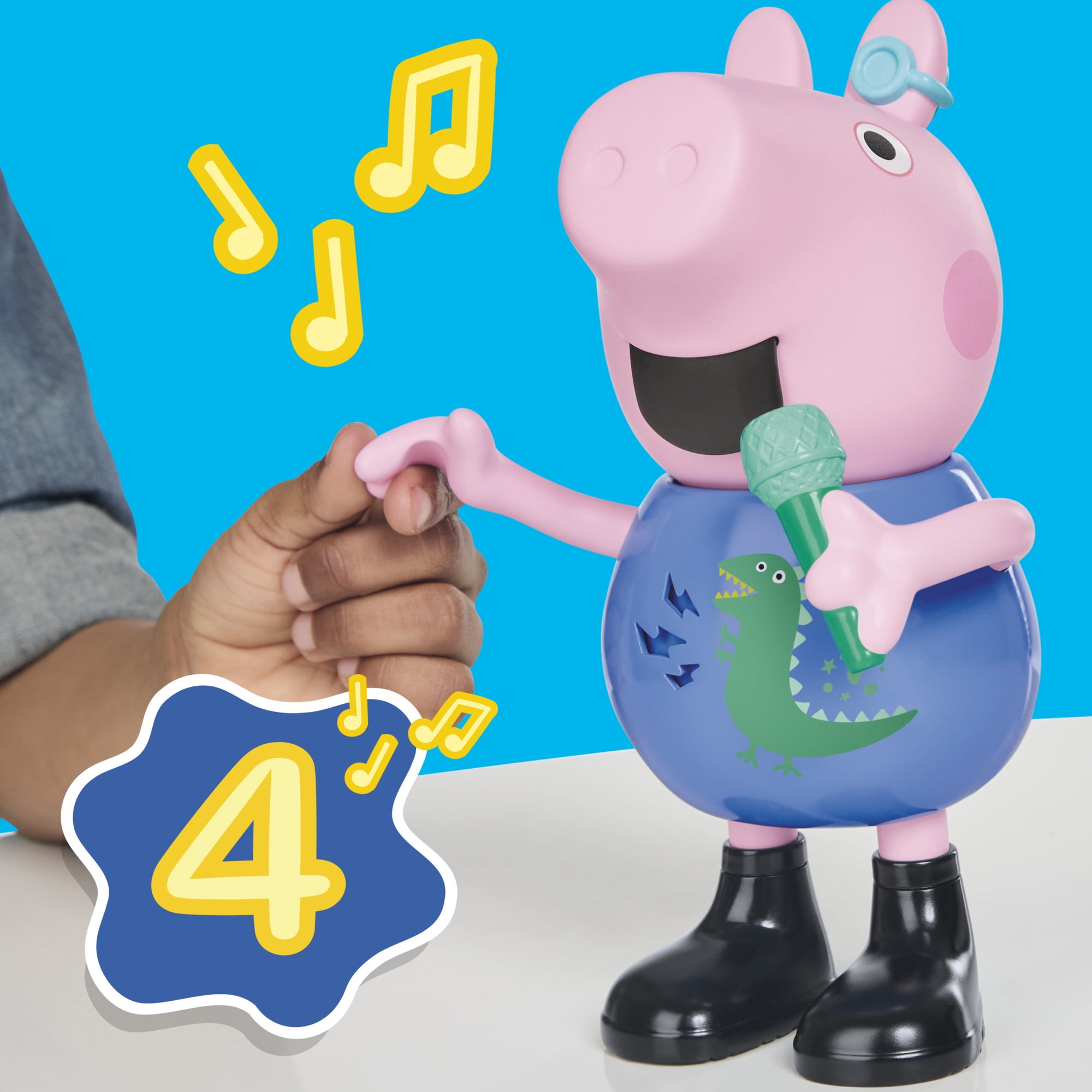 Jouets Peppa Pig Figurine George qui chante et fait des blagues, jouets musicaux préscolaires pour garçons et filles, 3 ans et plus - Version anglaise