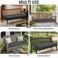 thumbnail image 4 of YEERSWAG 48x18x3 inch Outdoor Chair Cushions Bench Cushion Patio Chair Cushions Non Slip Removable Anti-fading Water Resistant Garden Loveseat Cushion with Handle, 4 of 7