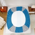 thumbnail image 5 of Homewish Abstract Geometric Striped Full Size Sheets,Line Pattern Bed Sheets,Blue Gray White Sheet Sets For Kids,Super Cozy Room Decor,4 Pieces, 5 of 7