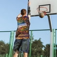 thumbnail image 5 of Naloa Colorful Maple Leaf Beach Turtle Basketball Jersey Reversible Men's Mesh Athletic Sports Shirts Training Practice S-4XL4X-Large, 5 of 6