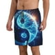 thumbnail image 2 of Balery Blue Yin And Yang Traje de Baño Estilo Hawaiano para Hombre, Shorts de Secado Rápido con Bolsillos-Small, 2 of 6