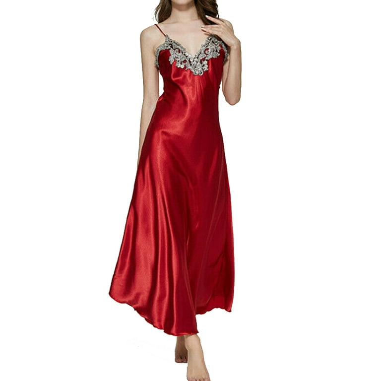 Women Sleepwear Nightgown Satin Silk doll Lace Robes Night Sleep Dress -  Walmart.com