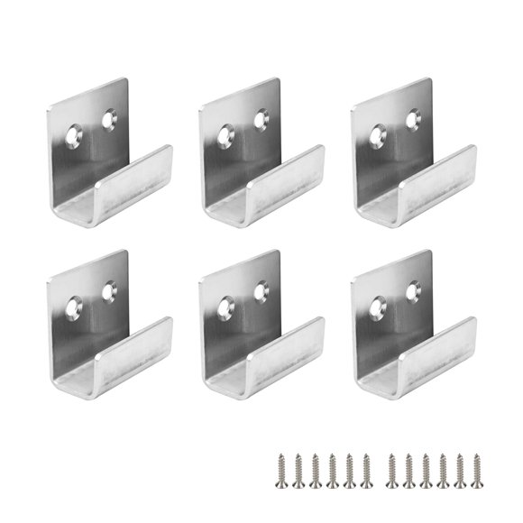Rannb Soporte de sujeción para suspensión de pared de acero inoxidable para exhibición de azulejos de cerámica, paquete de 6