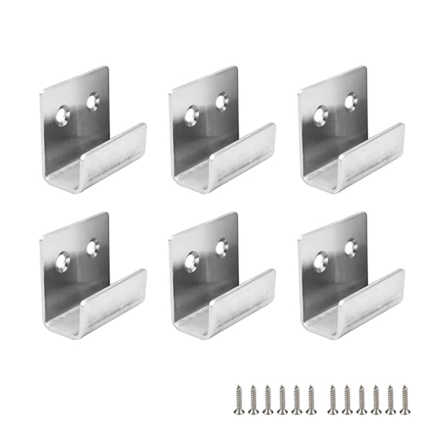 Rannb Soporte de sujeción para suspensión de pared de acero inoxidable para exhibición de azulejos de cerámica, paquete de 6