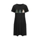 thumbnail image 2 of Camisón corto de talla grande para mujer, camisón de manga corta con estampado de pecho a la moda, camisón para mujer, 2 of 5