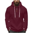 thumbnail image 2 of pstuiky hombres de manga larga, Sudadera con capucha y cremallera de color liso para hombre, jersey de manga larga, sudaderas con capucha tops de invierno para hombre xl, 2 of 9