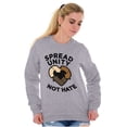 thumbnail image 4 of Spread Unity Not Hate Social Justice Sweatshirt for Men or Women Brisco Brands S, 4 of 6