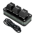 thumbnail image 1 of Mini teclado mecánico para juegos de 3 teclas, profesional, con esquinas redondeadas, apariencia suave y cómoda, teclado para juegos portátil Negro ya establecido, 1 of 8