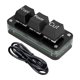 thumbnail image 1 of Mini teclado numérico de 3 teclas, teclado para juegos, oficina de trabajo con cable de datos, profesional Negro ya establecido, 1 of 9