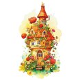 thumbnail image 1 of Kit 5D DIY Con Forma Especial Parcial Casa Rosa 30x50cm, 1 of 9