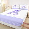 thumbnail image 3 of jejeloiu Bowtie Monogrammed D Full Size Sheets,Ribbon Bow Knot Bed Sheets For Girls 4pcs, 3 of 7