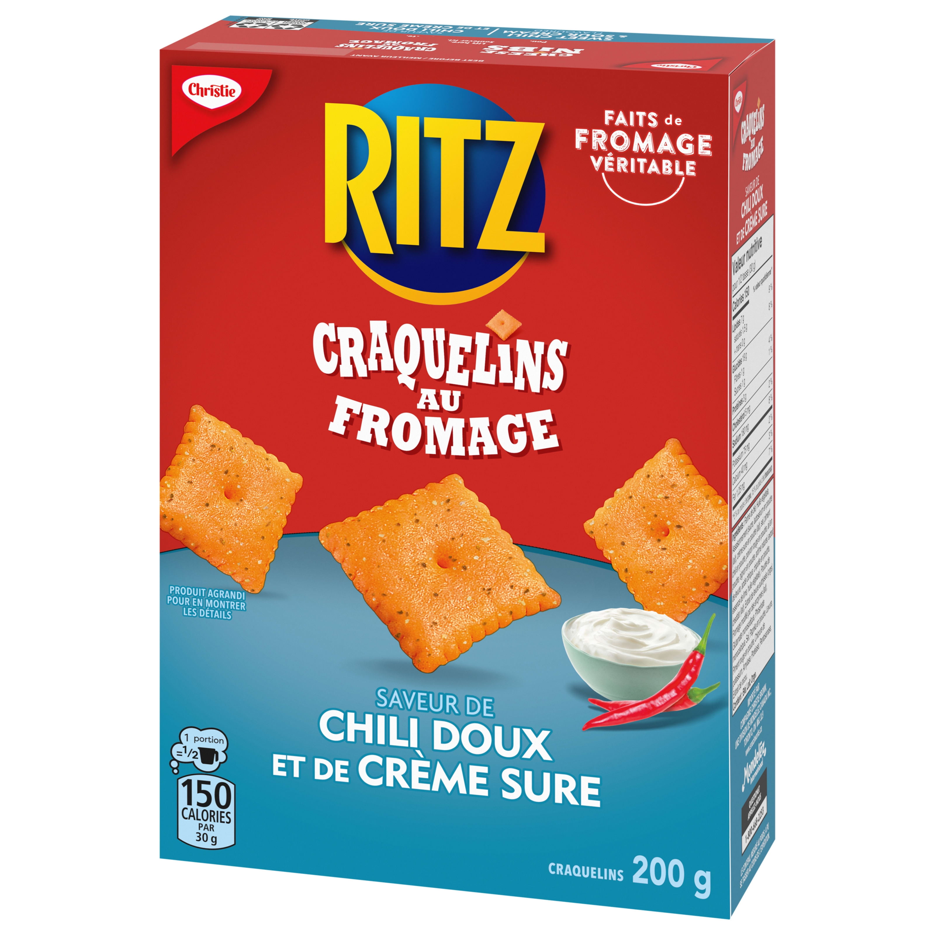 Craquelins Au Fromage Ritz À Saveur De Chili Doux Et De Crème Sure
