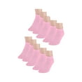 thumbnail image 2 of INSPIRE CHIC Women's 10 Pairs Stretch Breathable Cuffs Low Cut Ankle Socks Medium Pink, 2 of 6