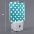 thumbnail image 2 of Fotbe Sky Blue And White Polka Dot Luz Nocturna LED, Luz de Noche con Sensor de Luz Natural de Anochecer a Amanecer, Se Enchufa a la Pared, Blanco Cálido 0.5W-US, 2 of 7