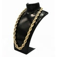 thumbnail image 3 of Men's 90's Hip Hop Style High-End Brass 10mm 24" Thick Rope Chain Necklace Bracelet 14K Stamped Gold Plated, 3 of 4