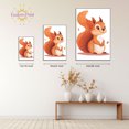 thumbnail image 4 of Eastern Print Cute Squirrel Cartoon Safari Nursery Poster Wall Decor, Colorful Minimal Animal Wall Prints for Baby Room, Bedroom Home Office Classroom Must Have Decoration UNFRAMED, 24x36, 4 of 4