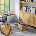 thumbnail image 2 of Casafield Rolling Filing Cabinet, Natural - Water Hyacinth Hanging File Folder Organizer, Home Office Storage, 2 of 7