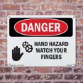 thumbnail image 5 of Hand Hazard Watch Your Fingers OSHA Danger Aluminum Sign 18 Inch x 12 Inch - 5 Pack, 5 of 8
