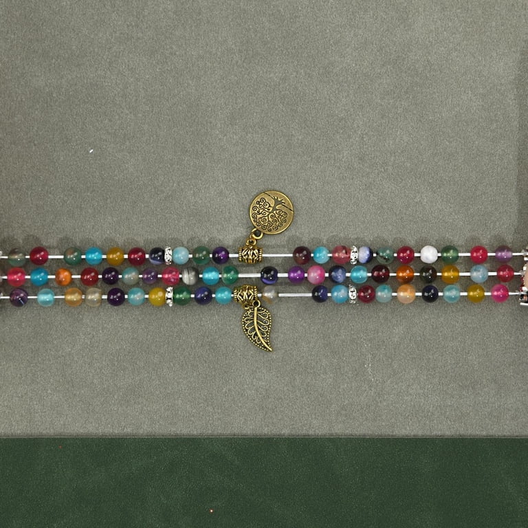 Dwitch Luxury Elastic Agate Beaded Band Strap Compatible 