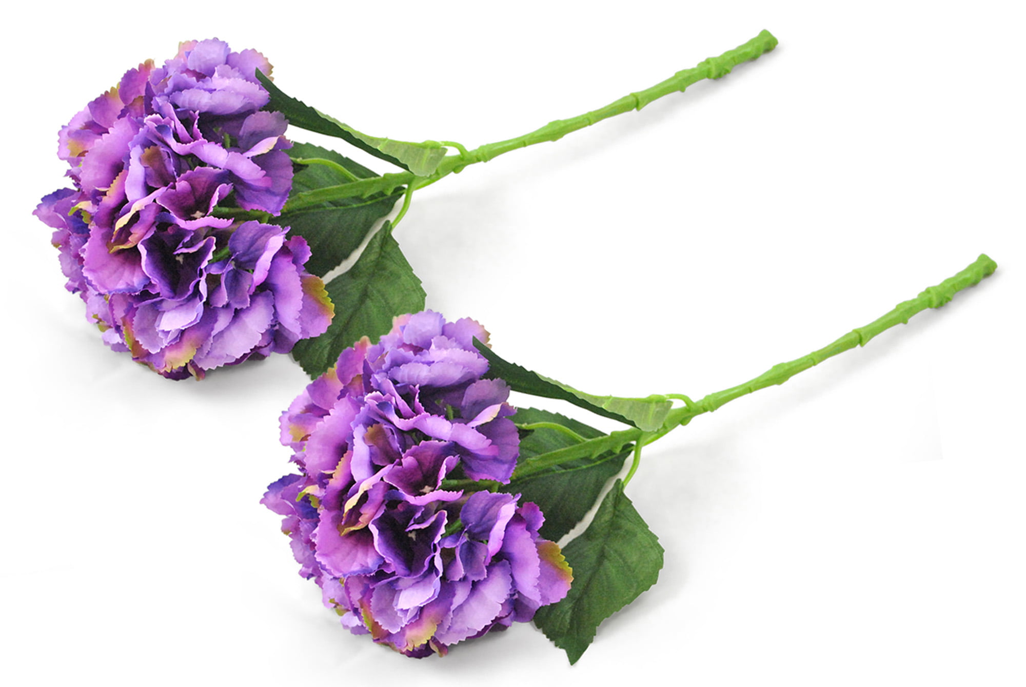 Decorative Hand Painted Purple Hydrangea Flower 10 White Taper Candles Set Floral Home Decor Decorations