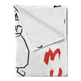 thumbnail image 2 of Japanese Soft Flannel Fleece Throw Blanket, Fight of Samurai with Katana on White Background Martial Art Pattern, Cozy Plush for Indoor and Outdoor Use, 70" x 90", Red Black, by Ambesonne, 2 of 5