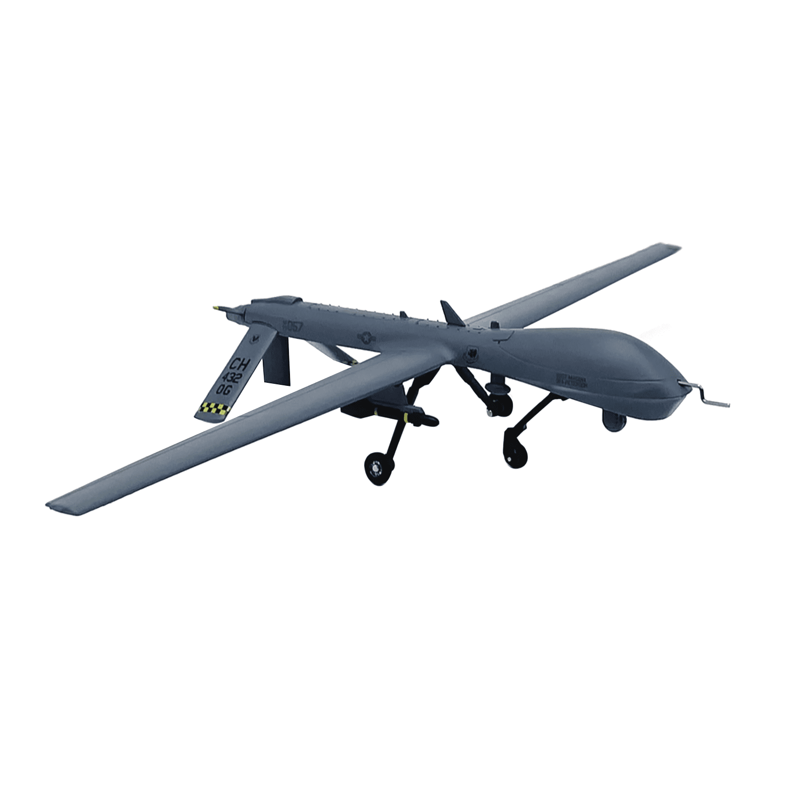 NATEFEMIN 1:72 Scale 20.5cm MQ-1 Predator Drone Alloy Aircraft Model Blue for Display and Collection Retro Elegant Style Noble Fashion