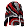 thumbnail image 4 of Women`s Multiple Color Exquisite Gracefulness Young Reverse Printing Long Sleeve Polyester Top(Red,XL), 4 of 4