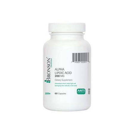 Bronson Acide alpha-lipoïque 200 mg, 60 capsules