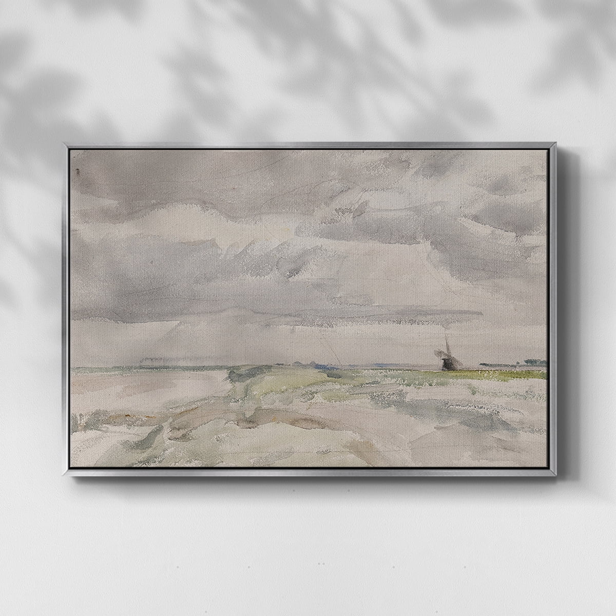 Vintage Landscape-CCCXLI By Wexford Home Framed in Silver Wood Gallery Wrapped Canvas 25 in. x 37 in.