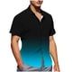 thumbnail image 2 of Blusa y camisa de manga corta con cuello vuelto para hombre, blusa informal de moda con cuello vuelto, blusa estampada de manga corta con botones, blusa de poliéster para hombre, 2 of 6
