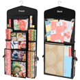 thumbnail image 1 of ProPik Organizador de almacenamiento de papel de regalo de doble cara colgante con múltiples bolsillos Organice su papel de regalo Bolsas de regalo Lazos Cintas 40 "X 17" Se adapta a rollos de 40 pulg, 1 of 9