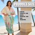 thumbnail image 7 of Xixirimido Hummingbird Spring Floral Print Kaftan Dresses for Women Plus Size V Neck Caftans Long Batwing Sleeve Beach Cover Ups Summer Beach Dress, 7 of 7