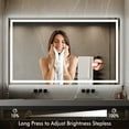 thumbnail image 2 of 60"x 36" Led Bathroom Mirror with Front and Backlit, Stepless Dimmabl, Anti-Fog, Shatter-Proof, Memory, 2 of 10