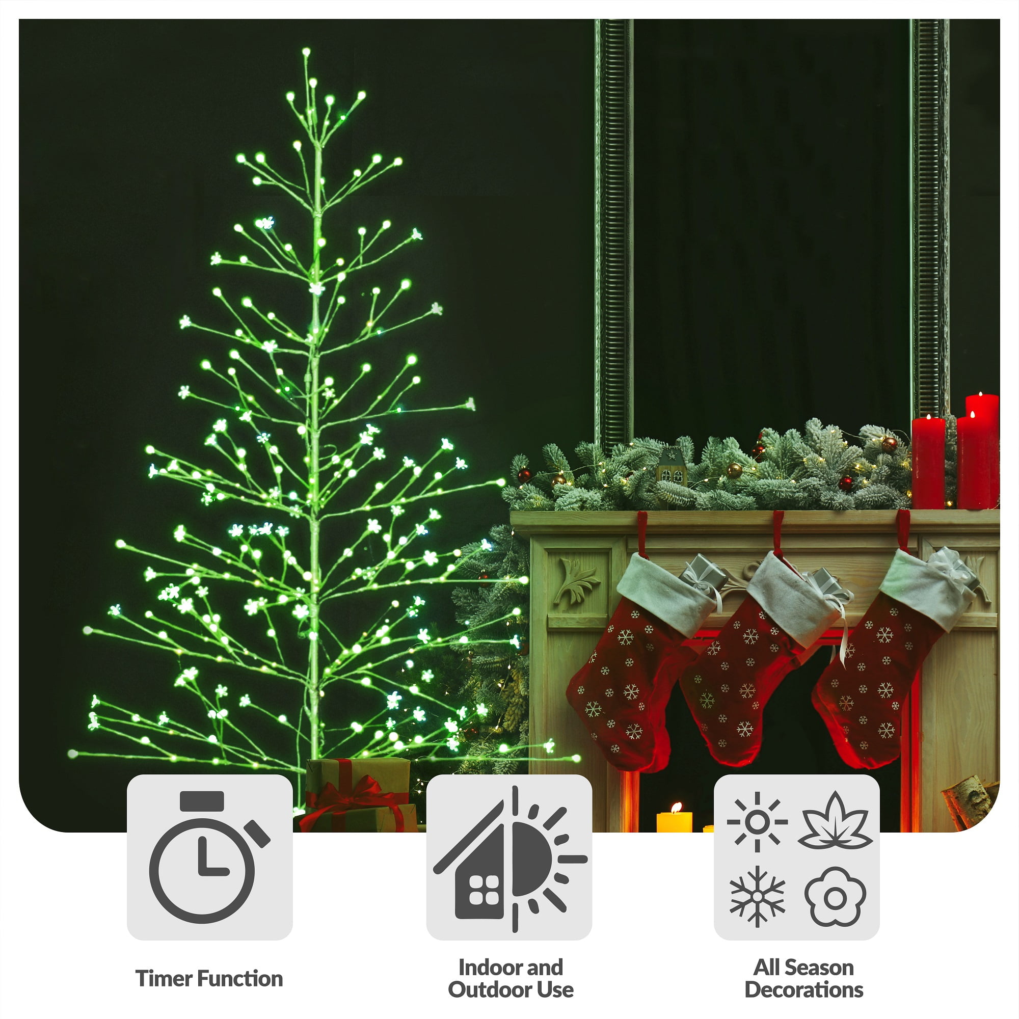 Lighted Bare Branch Tree