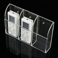 thumbnail image 5 of 3X Clear Acrylic Remote Control Holder Wall Mount Media Organizer Storage Box (Three Compartments), 5 of 8