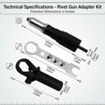 thumbnail image 7 of Electric Rivet Gun Drill Adapter Kit with Auxiliary Handle - Cordless Power Riveting Tool Attachment with 4 Nozzles for Drills, 7 of 7