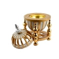 thumbnail image 4 of 4 Pillar Resin Dome Style Incense Bakhoor/Oud Burner - Gold, 4 of 7